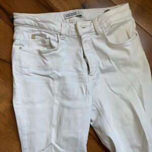 Zara Stretch White Jeans